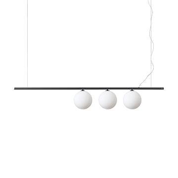 Sospensione Contemporanea Perline Metallo Nero 3 Luci G9 3W 3000K Luce Calda