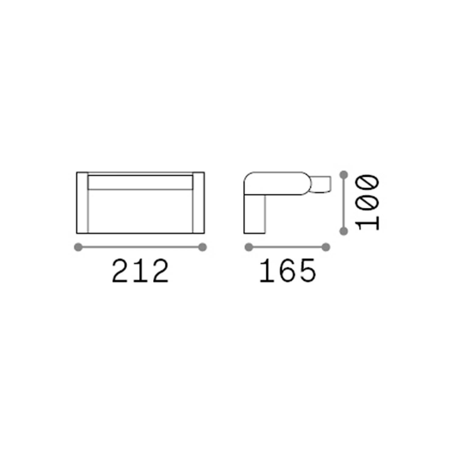 Applique Moderna Swipe Alluminio Coffee Led 20,5W 3000K Luce Calda 307169