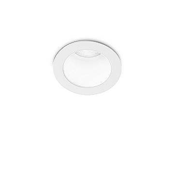 Ideal Lux Faretto Incasso Quark 1 luce LED integrato bianco alluminio