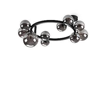 Plafoniera Contemporanea Perlage Metallo Nero 10 Luci G9 15W 3000K Ip20 Plafoniera Contemporanea Perlage Metallo Nero 10 Luci G9 15W 3000K Ip20