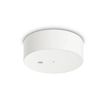 Rosone Contemporaneo Metallo Bianco 1 Luce