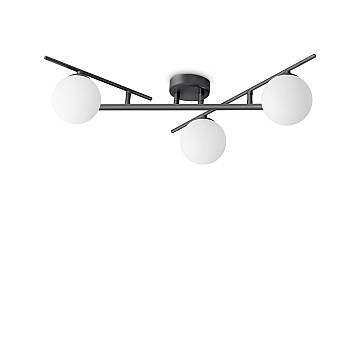 Plafoniera Contemporanea Atlas Metallo Nero 3 Luci G9 4W 3000K Ip20