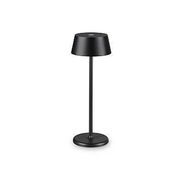 Lampada Da Tavolo Contemporanea Pure Metallo Nero Led Integrato 1,5W 3000K Ip54 Lampada Da Tavolo Contemporanea Pure Metallo Nero Led Integrato 1,5W 3000K Ip54