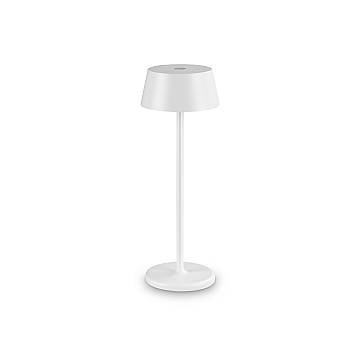 Lampada Da Tavolo Contemporanea Pure Metallo Bianco Led 1,5W 3000K Ip54 Lampada Da Tavolo Contemporanea Pure Metallo Bianco Led 1,5W 3000K Ip54