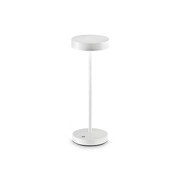Lampada Da Tavolo Contemporaneo Toffee Metallo Bianco Led 2W 3000K Ip54 Lampada Da Tavolo Contemporaneo Toffee Metallo Bianco Led 2W 3000K Ip54