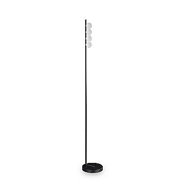 Piantana Da Terra Contemporanea Ping Pong Metallo Nero Led 12W 3000K Ip20