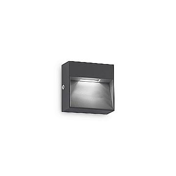 Applique Da Parete Contemporaneo Dedra Alluminio Grigio Led 1,5W 3000K Ip65