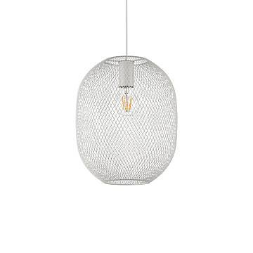 Lampadario A Sospensione Contemporaneo Net Metallo Bianco 1 Luce E27 42W Ip20