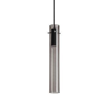 Ideal Lux Lampada a sospensione moderna Flam 1 luce LED integrato fumè vetro metallo