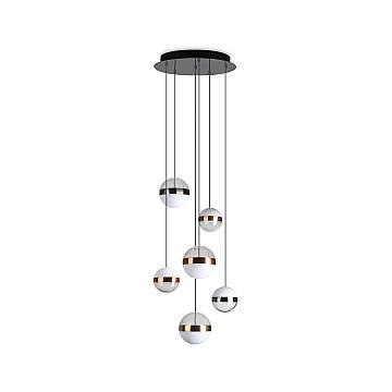 Plafoniera Contemporanea Galaxy Metallo Nero Led Integrato 58W 3000K Ip20