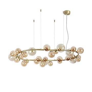 Lampadario A Sospensione Moderno Perlage Metallo Ottone 30 Luci G9 15W 3000K Lampadario A Sospensione Moderno Perlage Metallo Ottone 30 Luci G9 15W 3000K