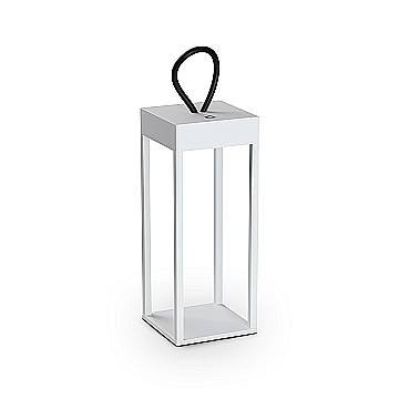 Ideal Lux Lampada da tavolo Enya 1 luce LED integrato IP54 bianco alluminio Ideal Lux Lampada da tavolo Enya 1 luce LED integrato IP54 bianco alluminio