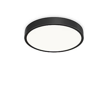 Plafoniera Contemporanea Ray Metallo Nero Led Integrato 44W 3000K Ip44