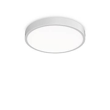 Plafoniera Contemporanea Ray Metallo Bianco Led Integrato 44W 3000K Ip44