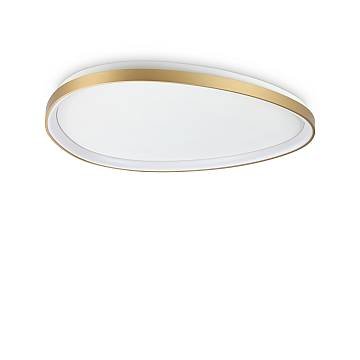 Plafoniera Contemporanea Gemini Metallo Ottone Led Integrato 41W 3000K Ip20