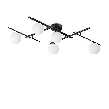 Plafoniera Contemporanea Atlas Metallo Nero 5 Luci G9 4W 3000K Ip20 Plafoniera Contemporanea Atlas Metallo Nero 5 Luci G9 4W 3000K Ip20