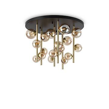 Plafoniera Contemporanea Perlage Metallo Nero 18 Luci G9 15W 3000K Ip20 Plafoniera Contemporanea Perlage Metallo Nero 18 Luci G9 15W 3000K Ip20