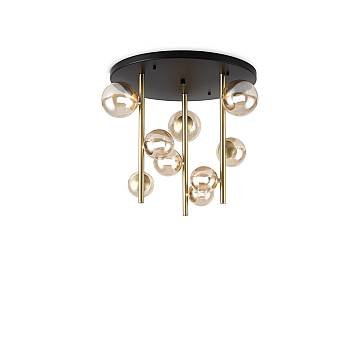 Plafoniera Contemporanea Perlage Metallo Nero 9 Luci G9 15W 3000K Ip20 Plafoniera Contemporanea Perlage Metallo Nero 9 Luci G9 15W 3000K Ip20