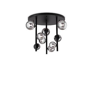 Plafoniera Contemporanea Perlage Metallo Nero 9 Luci G9 15W 3000K Plafoniera Contemporanea Perlage Metallo Nero 9 Luci G9 15W 3000K
