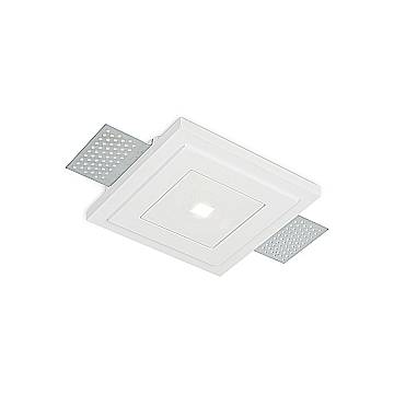 Ideal Lux Faretto Incasso ZEPHYR 1 luce LED integrato bianco gesso