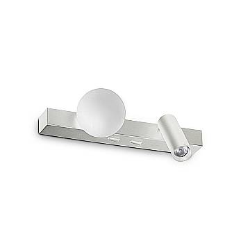 Ideal Lux applique moderna Binomio 2 luci LED integrato bianco acrilico satinato
