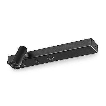 Ideal Lux Applique moderna Bonne Nuit 2 luci LED integrato nero metallo