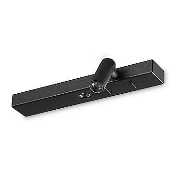 Ideal Lux Applique moderna Bonne 2 luci LED integrato nero metallo