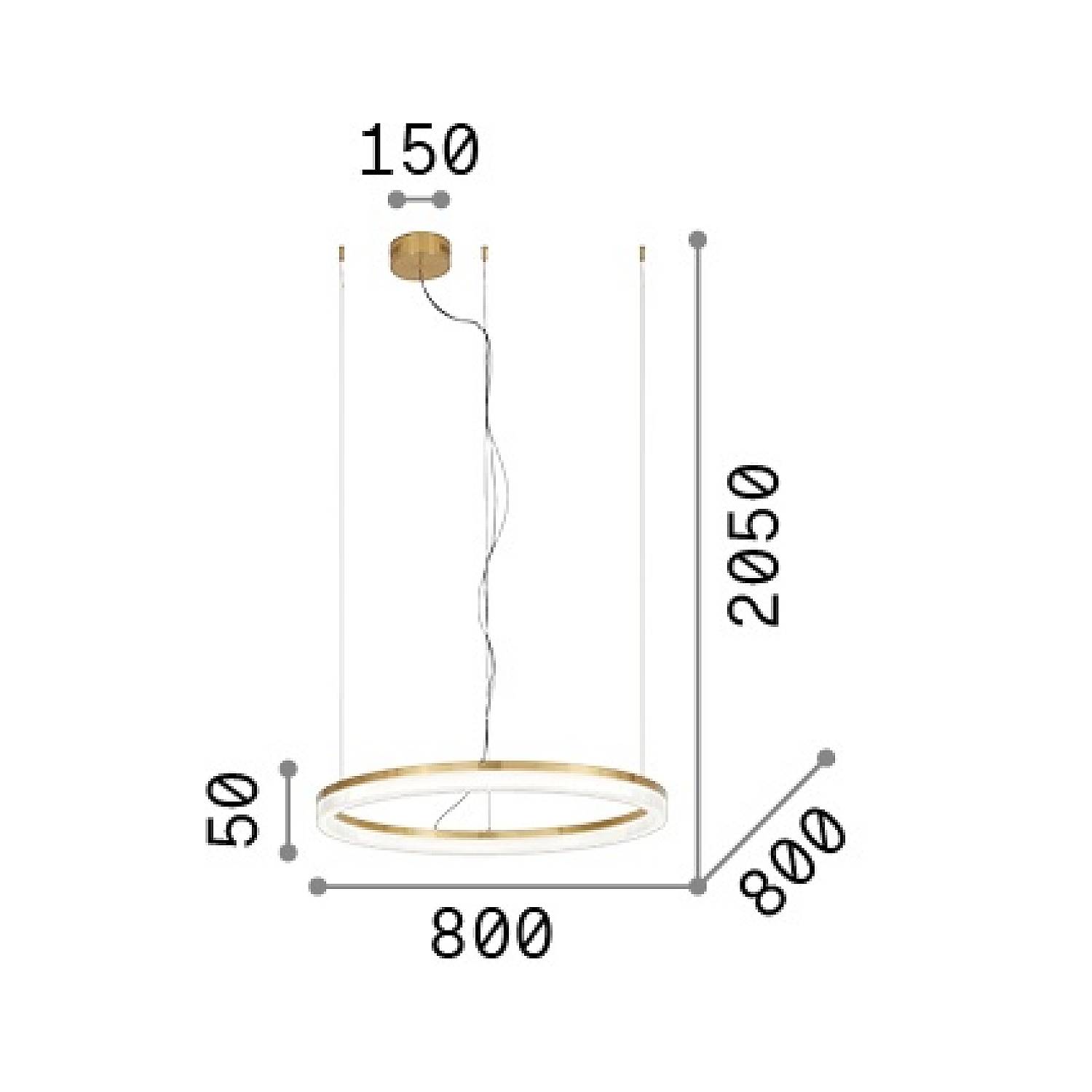 Lampada A Sospensione Crown 1 Luce Led Integrato Bianca 339146