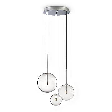Ideal Lux Sospensione Moderna Equinoxe 3 luci G4 Cromo Metallo Vetro