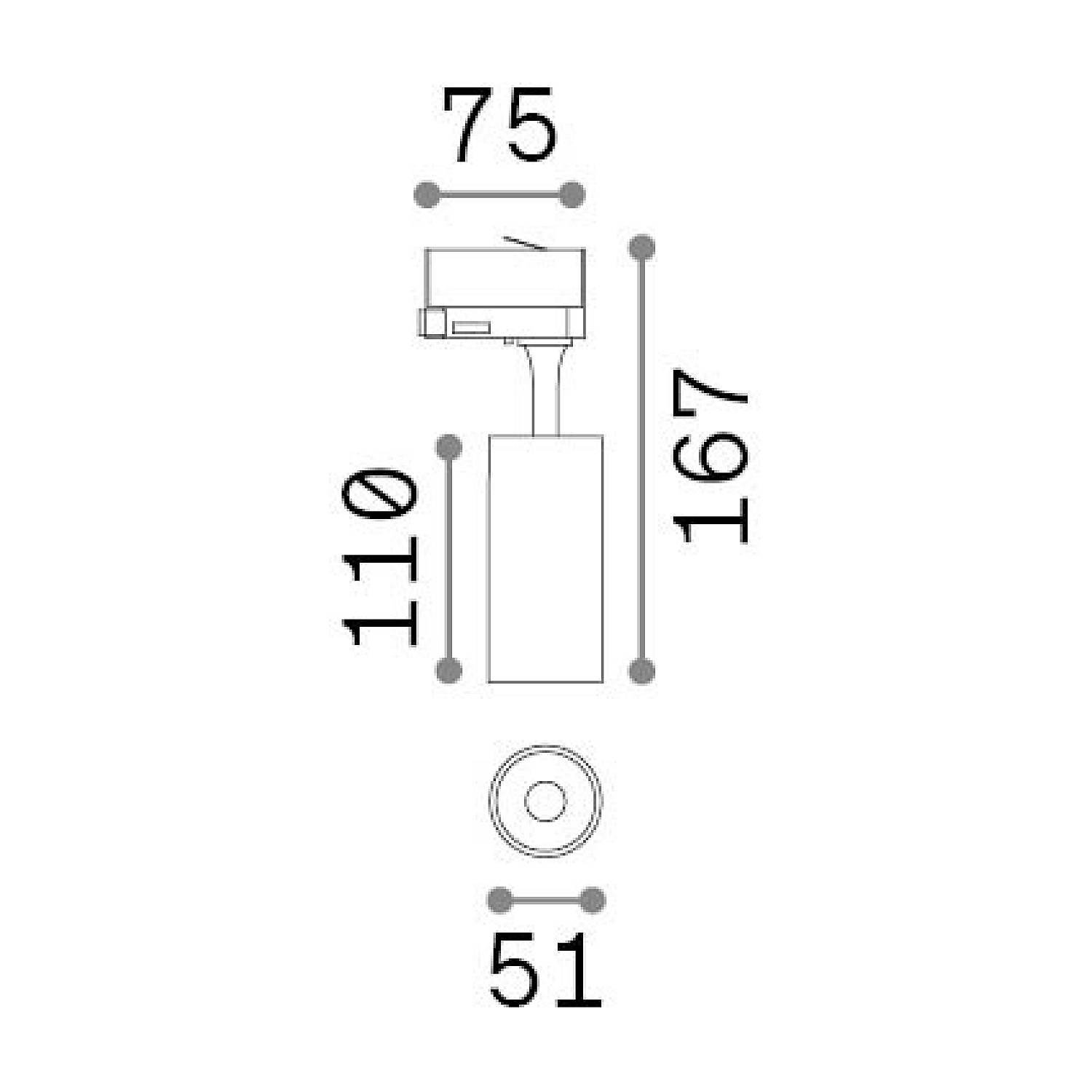 Faretto Su Binario Fox 1 Luce Led Integrato Bianco 8W Ip20 340845