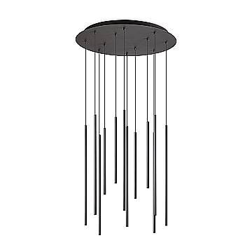 Ideal Lux Lampada A Sospensione Look 12 Luci LED integrato nero metallo