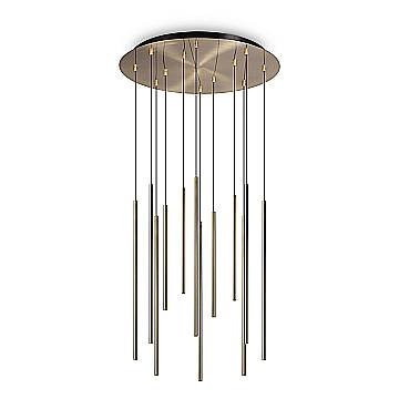 Ideal Lux Lampada da terra moderna Look 12 luci LED integrato ottone metallo Ideal Lux Lampada da terra moderna Look 12 luci LED integrato ottone metallo
