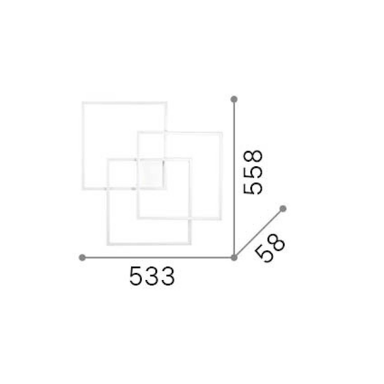 Plafoniera Frame 1 Luce Led Integrato Bianca 341316