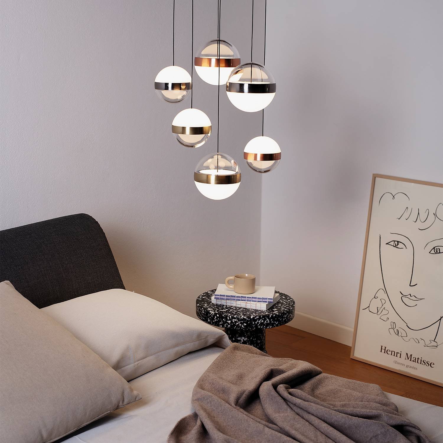 Lampadario Galaxy 3 Luci Led Integrato Bianco 342993