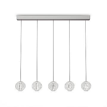 Ideal Lux Sospensione moderna Diamond 3 luci LED integrato trasparente alluminio Ideal Lux Sospensione moderna Diamond 3 luci LED integrato trasparente alluminio