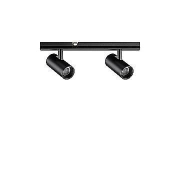 Ideal Lux Faretto Stick 2 luci LED integrato nero metallo
