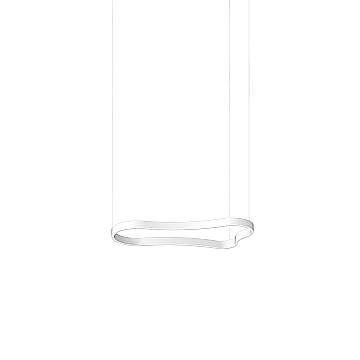 Ideal Lux Sospensione Moderna WAVES-1 1 luce LED integrato Bianco Materie Plastiche/Alluminio Ideal Lux Sospensione Moderna WAVES-1 1 luce LED integrato Bianco Materie Plastiche/Alluminio