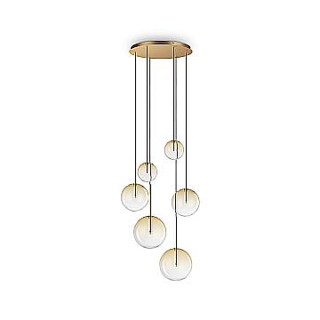 Ideal Lux Lampadario moderno Equinoxe 6 luci G4 cromo metallo vetro