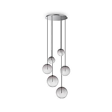 Ideal Lux Sospensione moderna Equinoxe 6 luci G4 cromo metallo vetro