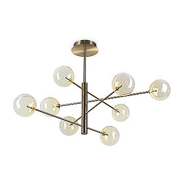 Ideal Lux Lampadario moderno Equinoxe 8 luci G4 cromo metallo vetro