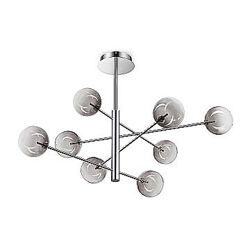 Ideal Lux Lampadario Sospensione Equinoxe 8 luci G4 cromo metallo vetro