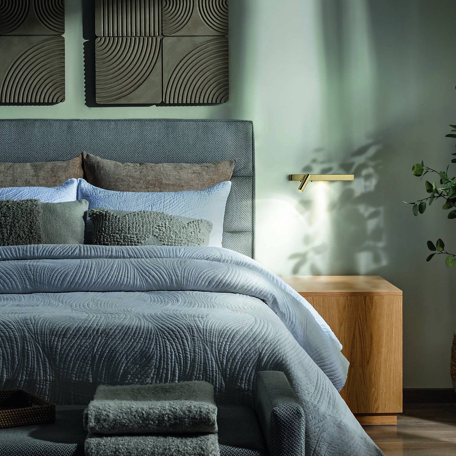 Applique Bonne Nuit 2 Luci Led Integrato Ottone 345505