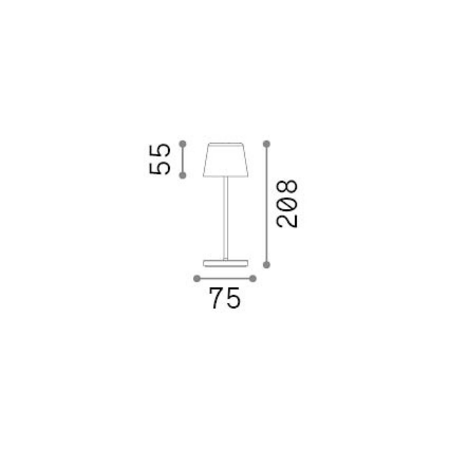 Lampada Da Tavolo Per Esterno Cute 1 Luce Led Integrato Nero Ip65 346908