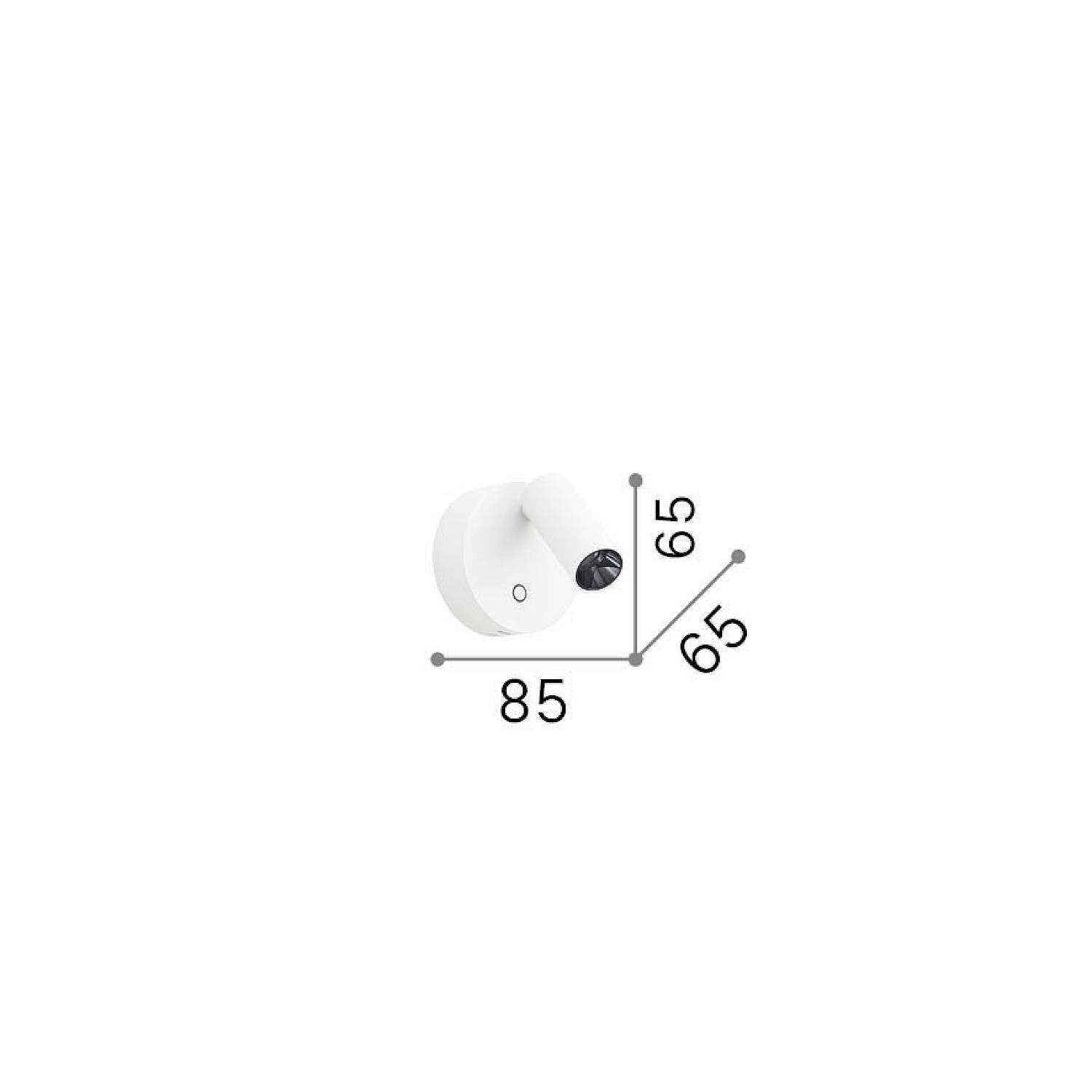 Applique Elf 1 Luce Led Integrato Bianca Con Presa Usb E Interruttore 347479
