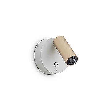 Ideal Lux Applique moderna Elf 1 luce LED integrato bianco oro metallo