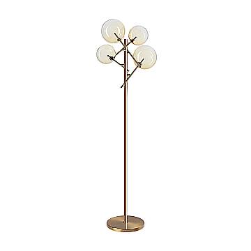 Ideal Lux Lampada da terra moderna Equinoxe 4 luci G4 cromo metallo vetro