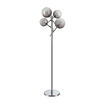 Ideal Lux Lampada da terra moderna Equinoxe 4 luci G4 cromo metallo vetro