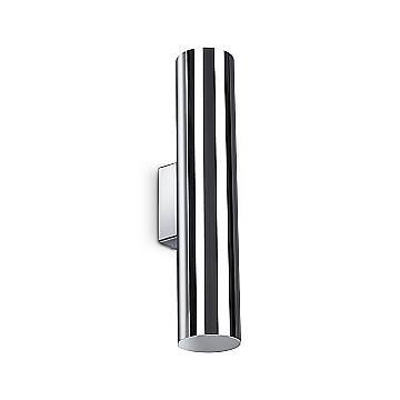Ideal Lux Applique moderna Look 2 luci GU10 cromo alluminio vetro Ideal Lux Applique moderna Look 2 luci GU10 cromo alluminio vetro