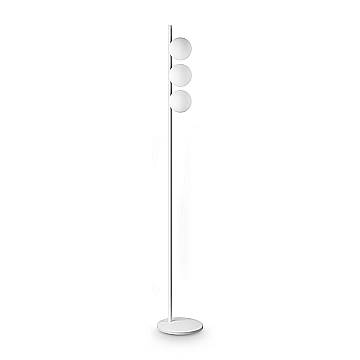 Ideal Lux Lampada da terra moderna Binomio 3 luci G9 bianco metallo vetro Ideal Lux Lampada da terra moderna Binomio 3 luci G9 bianco metallo vetro