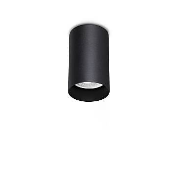 Ideal Lux Plafoniera moderna Look 1 luce GU10 nera alluminio vetro Ideal Lux Plafoniera moderna Look 1 luce GU10 nera alluminio vetro